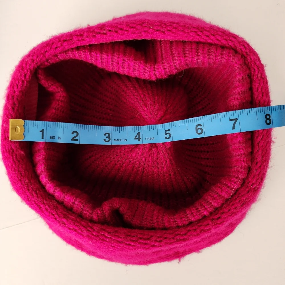 Pink Slouchy Knit Hat